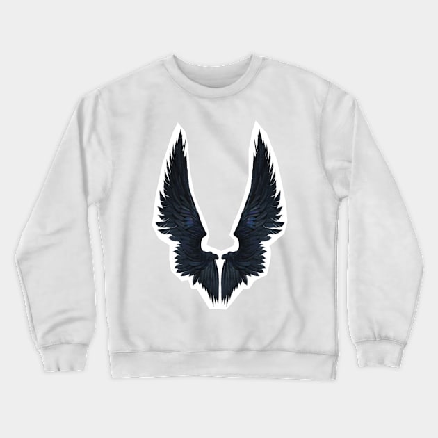 Dark Angel Wings Crewneck Sweatshirt by snowshade